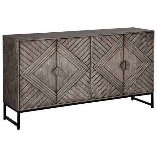 Ashley Furniture Treybrook Distressed Gray Accent Cabinet