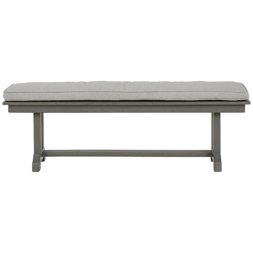 Ashley Furniture Visola Gray Outdoor Bench With Cushion