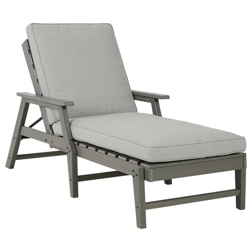 Ashley Furniture Visola Gray Chaise Lounge With Cushion