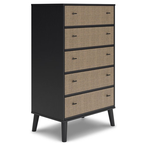 Ashley Furniture Charlang Matte Black Five Drawer Chest