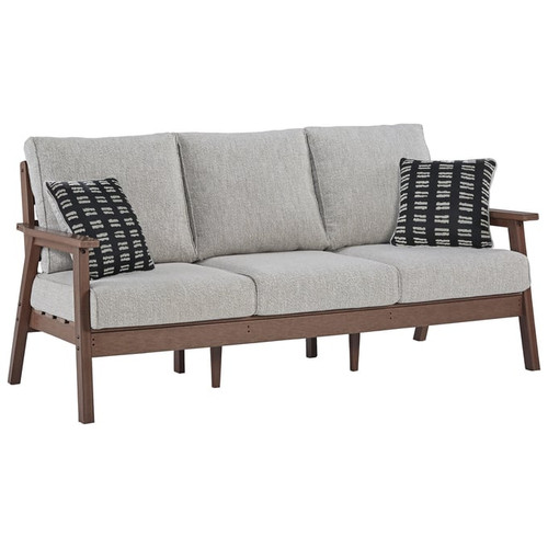 Ashley Furniture Emmeline Beige Brown Sofa With Cushion