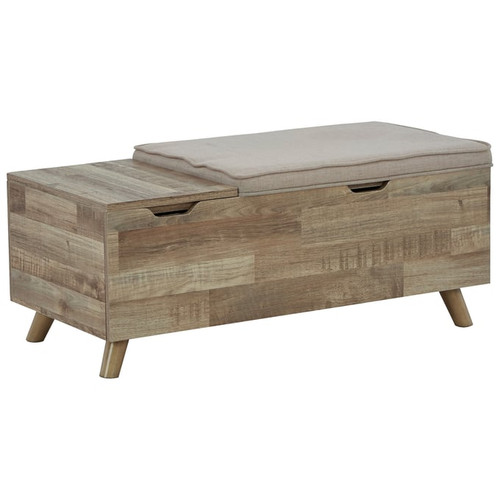 Ashley Furniture Gerdanet Beige Brown Storage Bench