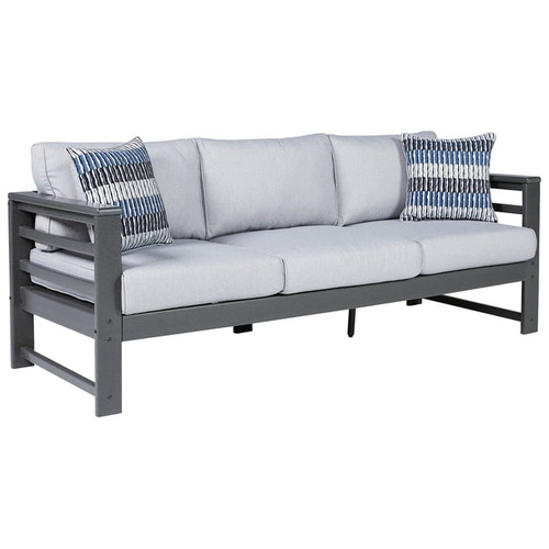 Ashley Furniture Amora Charcoal Gray Sofa With Cushion