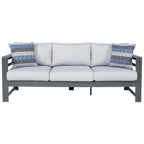 Ashley Furniture Amora Charcoal Gray Sofa With Cushion