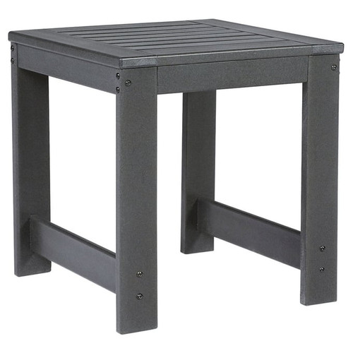 Ashley Furniture Amora Charcoal Gray Square End Table