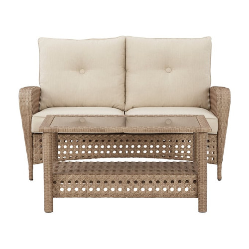 Ashley Furniture Braylee Driftwood 2pc Loveseat With Table Set