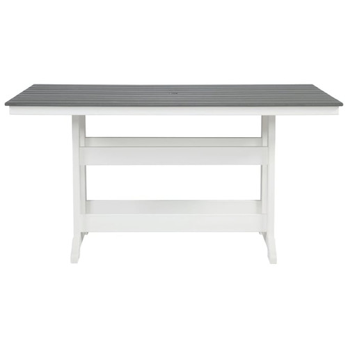 Ashley Furniture Transville Gray White Outdoor Rectangle Counter Table