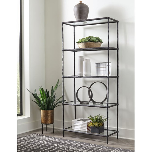 Ashley Furniture Ryandale Antique Black Metal Bookcases