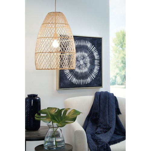 Ashley Furniture Calett Beige Pendant Light