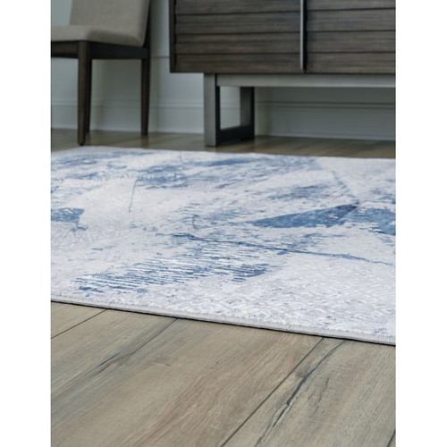 Ashley Furniture Haddam Blue Gray Cream Rugs