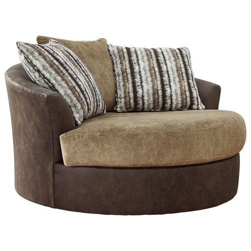 Ashley Furniture Alesbury Chocolate Oversized Swivel Accent Chair