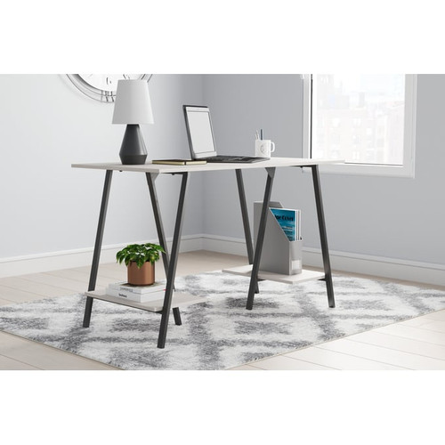 Ashley Furniture Bayflynn White Black Office Desk