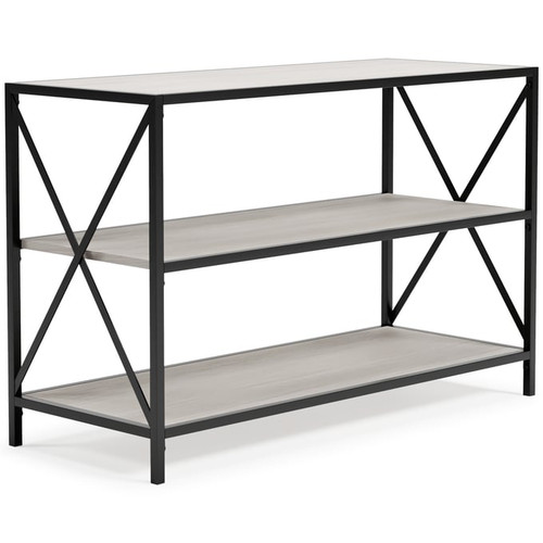 Ashley Furniture Bayflynn White Black 2 Shelf Bookcase