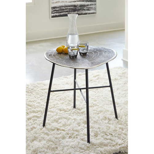 Ashley Furniture Laverford Chrome Round End Table