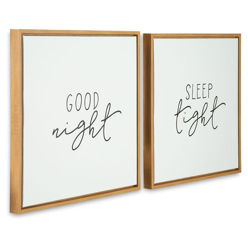 Ashley Furniture Olymiana White Black 2pc Wall Art Set