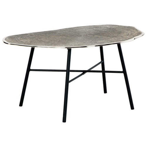 Ashley Furniture Laverford Chrome Oval Cocktail Table