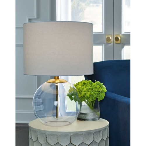 Ashley Furniture Samder Clear Glass Table Lamp