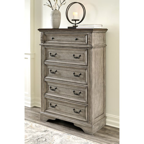 Ashley Furniture Lodenbay Antique Gray Five Drawer Chest
