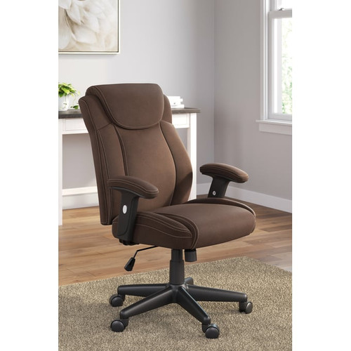 Ashley Furniture Corbindale Brown Home Office Swivel Desk Chairs
