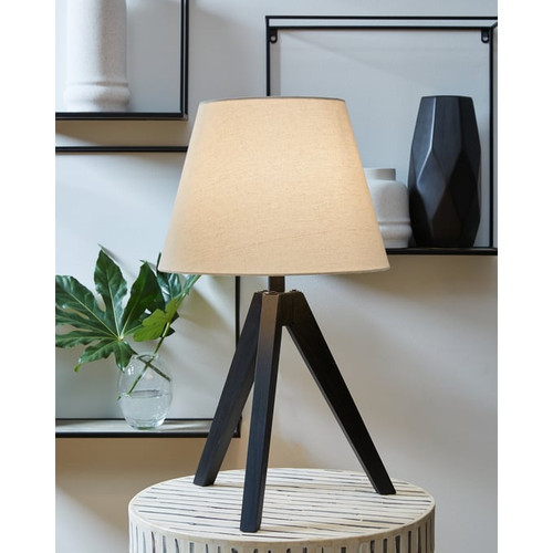 Ashley Furniture Laifland Black Wood Table Lamps