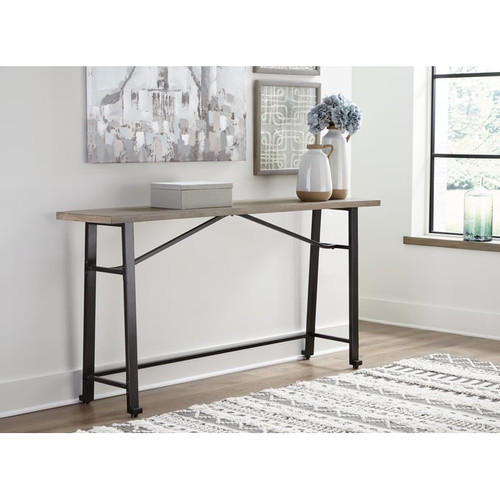 Ashley Furniture Lesterton Light Brown Black Long Counter Table