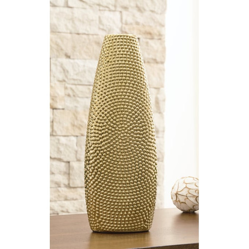 Ashley Furniture Efim Gold Ceramic Vase