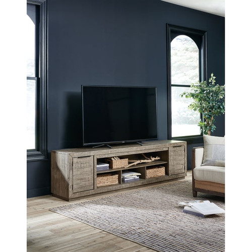 Ashley Furniture Krystanza Weathered Gray XL TV Stands