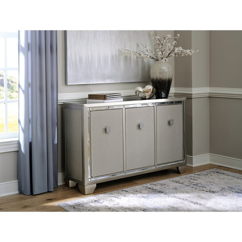 Ashley Furniture Chaseton Champagne Accent Cabinet