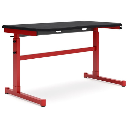 Ashley Furniture Lynxtyn Red Black Adjustable Height Desk
