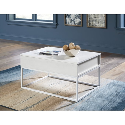 Ashley Furniture Deznee White Lift Top Cocktail Table