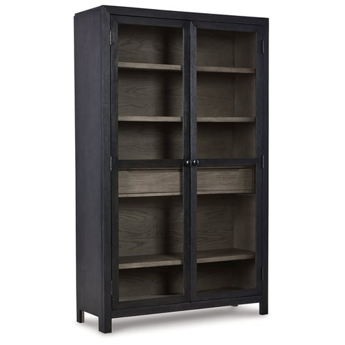 Ashley Furniture Lenston Black Gray Wood Accent Cabinet