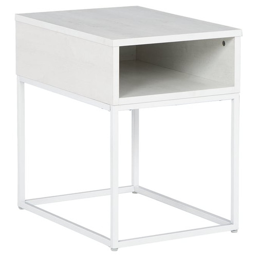 Ashley Furniture Deznee White Rectangular End Table