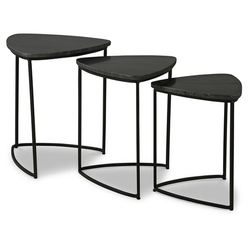 Ashley Furniture Olinmere Black 3pc Accent Table Set