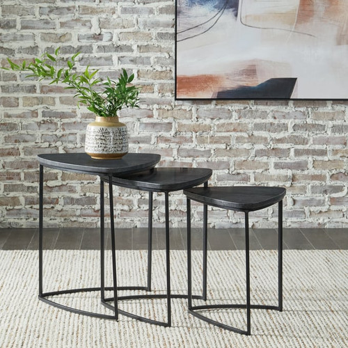 Ashley Furniture Olinmere Black 3pc Accent Table Set