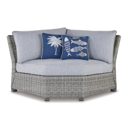 Ashley Furniture Naples Beach Light Gray Outdoor Corner With Cushion