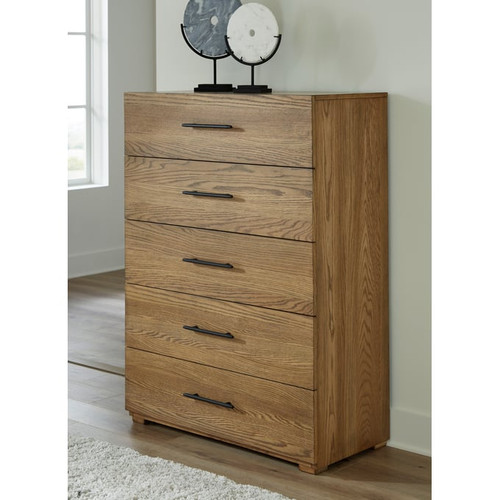 Ashley Furniture Dakmore Brown Five Drawer Chest