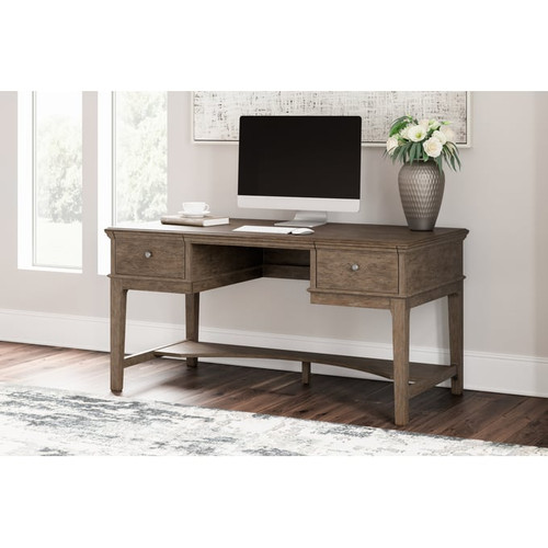 Ashley Furniture Janismore Weathered Gray Home Office Storage Leg Desk
