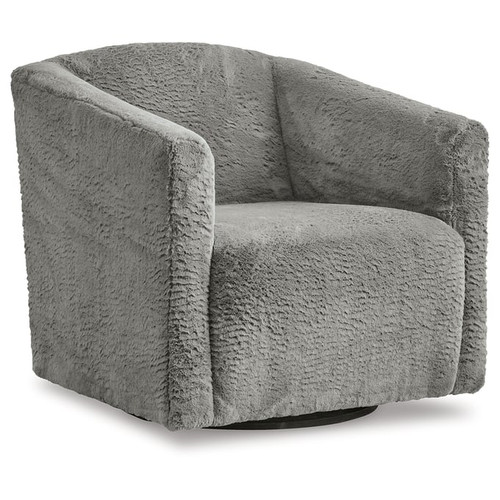 Ashley Furniture Bramner Charcoal Swivel Accent Chair
