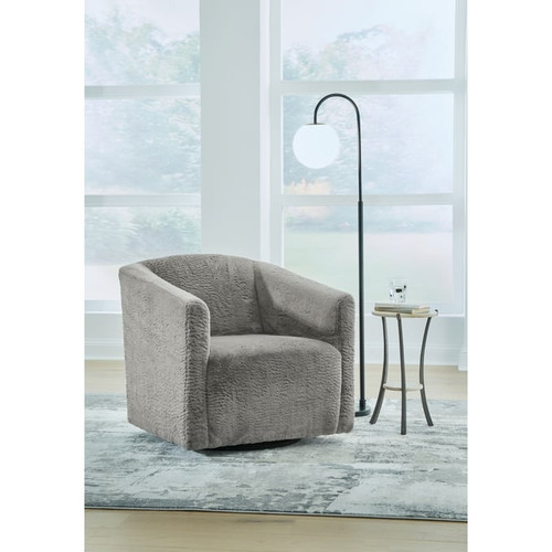 Ashley Furniture Bramner Charcoal Swivel Accent Chair