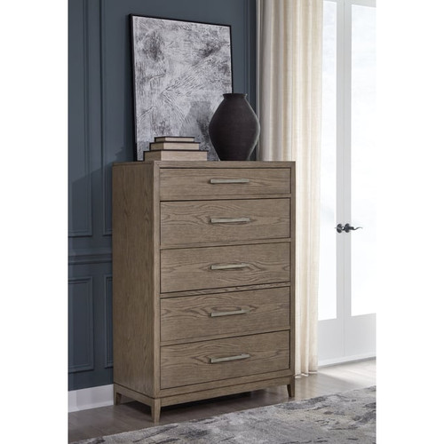 Ashley Furniture Chrestner Gray Five Drawer Chest