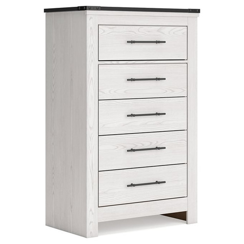 Ashley Furniture Schoenberg White Five Drawer Chest