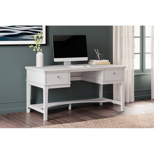 Ashley Furniture Kanwyn Whitewash Home Office Storage Leg Desk