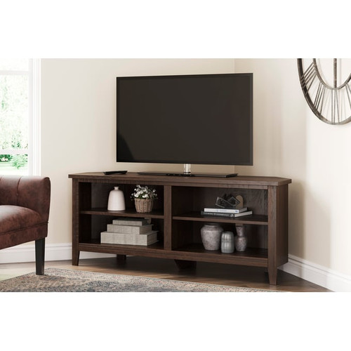 Ashley Furniture Camiburg Warm Brown Medium Corner TV Stand
