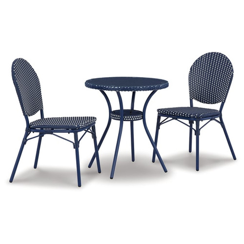 Ashley Furniture Odyssey Blue 3pc Outdoor Dining Set