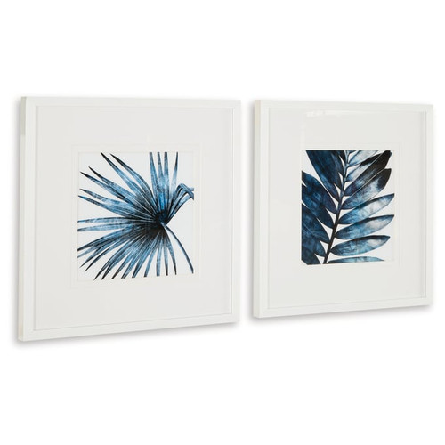 Ashley Furniture Breelen Blue White 2pc Wall Art Set