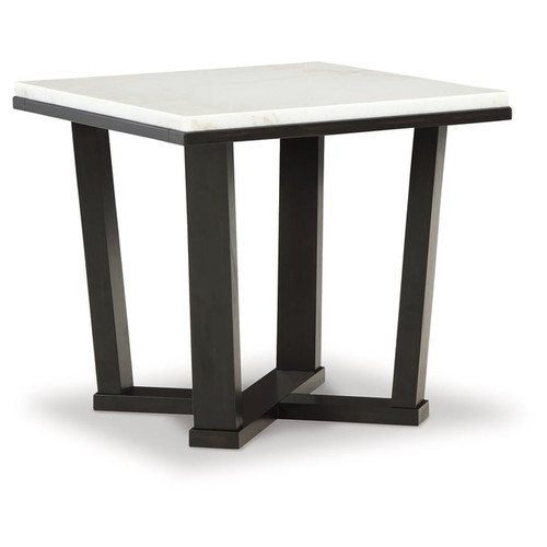 Ashley Furniture Fostead White Espresso Square End Table