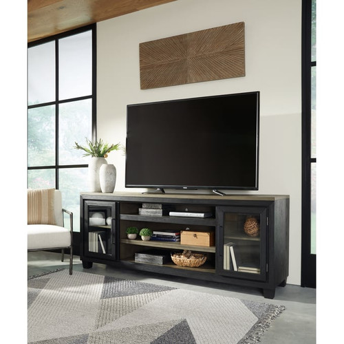 Ashley Furniture Foyland Black Brown 83 Inch TV Stands