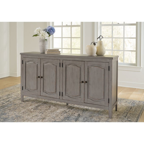 Ashley Furniture Charina Antique Gray Accent Cabinet