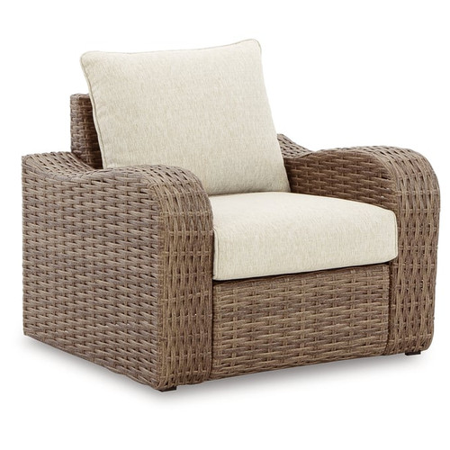 Ashley Furniture Sandy Bloom Beige Lounge Chair With Cushion