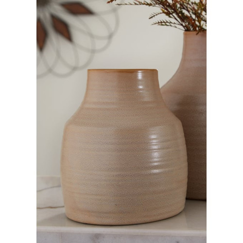 Ashley Furniture Millcott Ceramic Tan Vase